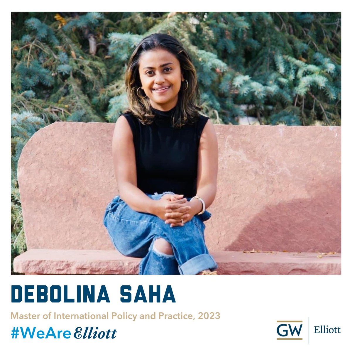 Debolina Saha, <a href="/ElliottSchoolGW/">The Elliott School</a> #MIPP student and founder of Internship Bank, was inspired by her experience as an international lawyer to create a better world for women. Read more in her #WeAreElliott profile! ow.ly/lm4050IglTF