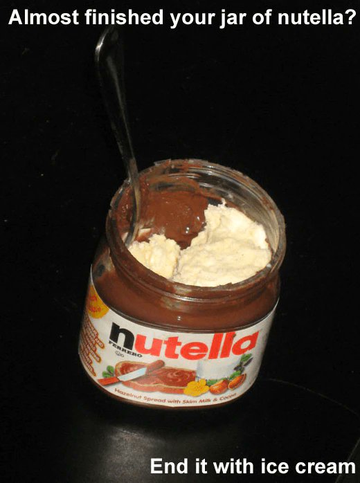 LifeHack201's tweet image. 📌The Ice Cream Finish

Whenever you finish a jar of Nutella, jelly, or peanut butter don’t throw it out. Instead, remember this cool life hack and finish it off with some ice cream.
#LifeHackDaily #LifeHack