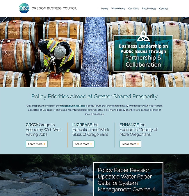 NetRaising's tweet photo. When the Oregon Business Council was ready to re-brand and upgrade its web presence, it called on NetRaising. Our team created a new brand identity and logo for OBC last year, and we just launched its new website this month. https://t.co/rN25BGC45Z https://t.co/PJNnAagKZn