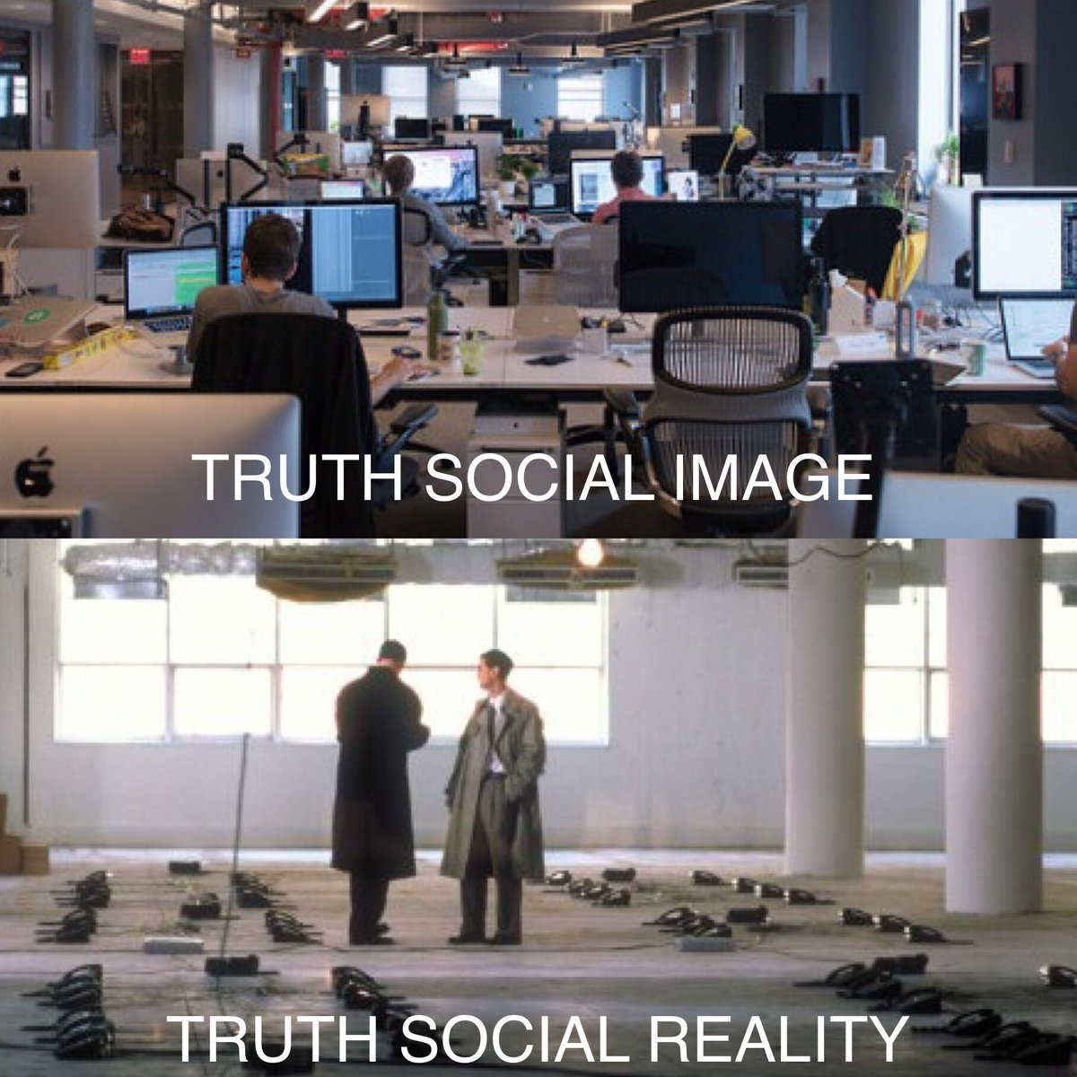 Papi_B_Dubs's tweet photo. After doing some investigative journalism this week. I found that Truth Socialโs claims of being a rich company with many employees. To be, a total crock of shit!
#GriftersGonnaGrift
#TruthSocialScam https://t.co/zZfFkkK4aW