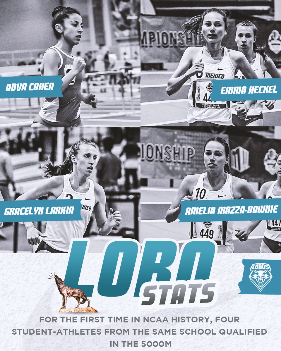 UNMLoboXCTF's tweet photo. Lobos making NCAA history this weekend! 🤩

#GoLobos | #WeAreNM https://t.co/4fJGUVnJgV