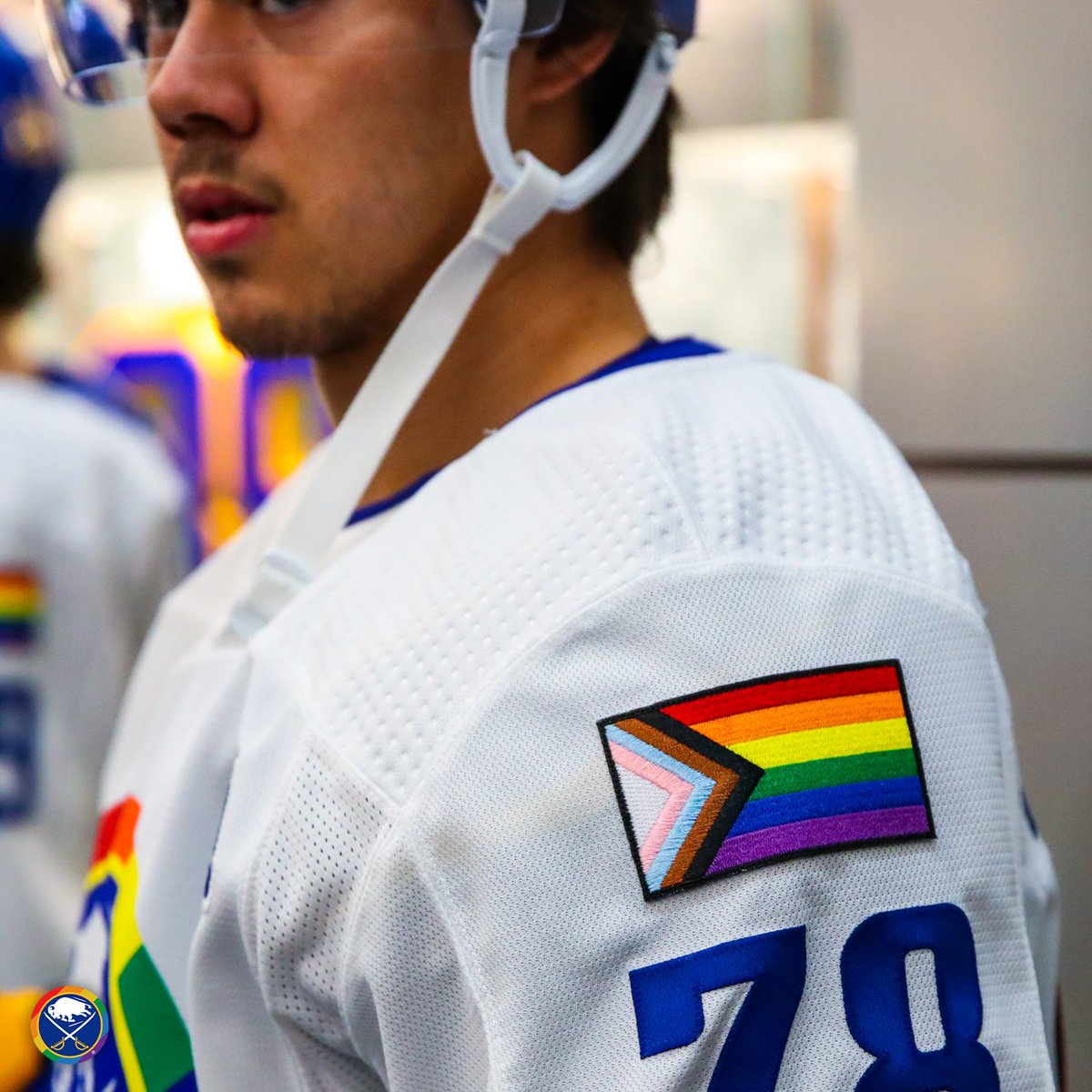 Buffalo Sabres on X: Special warm-up threads for our Pride Game.  🏳️‍🌈🏳️‍⚧️ Bid now:   / X