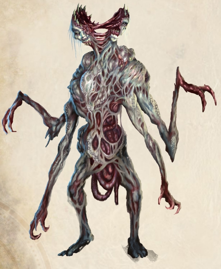 GravWellGames's tweet photo. The newly changed world of #After5e has bred many atrocities, the Cai'ppa being a notable mention. It craves the genetic matter such as tissue and organs of creatures that it uses to maintain form.

#ttrpg #SciFi #SciFan #fantasyart 
#dnd #dnd5e
#TRIBEPUNK #CyberPunk #postpunk https://t.co/BR8jQz9mBU
