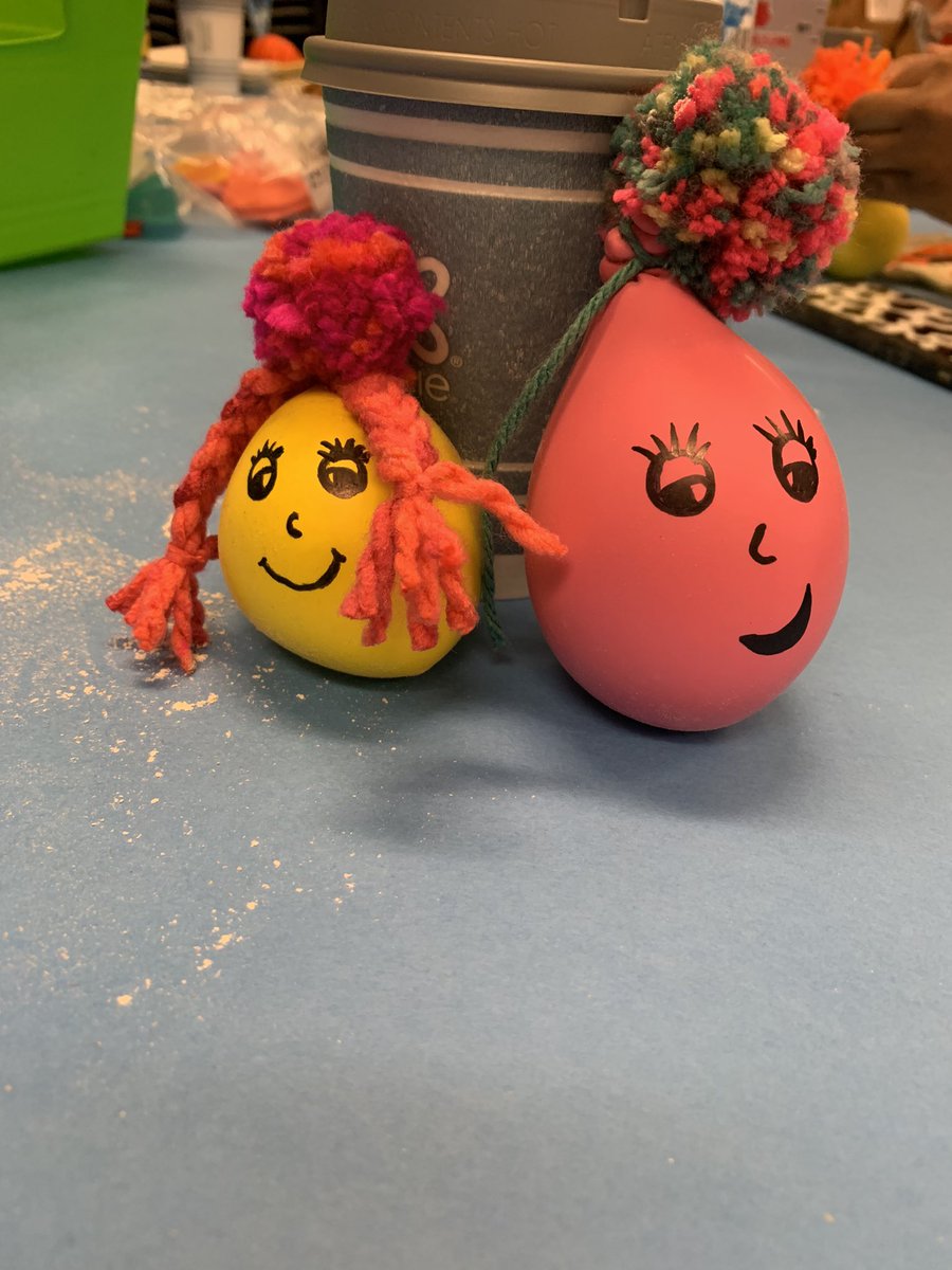 BAESMentors's tweet photo. We did a self care mentor meeting this month with our new teachers! We loved making stress balls and just being able to chat with one another. Self care is so important especially during this time of year. @Bel_Air_ES #baesshines https://t.co/LiO2VWLABw