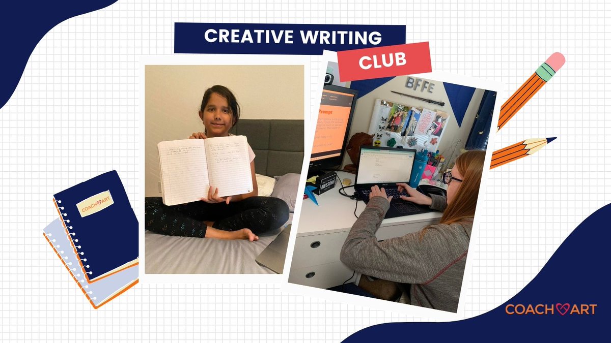 Week 3 of Creative Writing Club helped participants explore their short-story writing skills. The kids listened to (and discussed) stories together, and learned about the story arc. Then they produced original stories based on a writing prompt. 📓They let their imaginations soar!