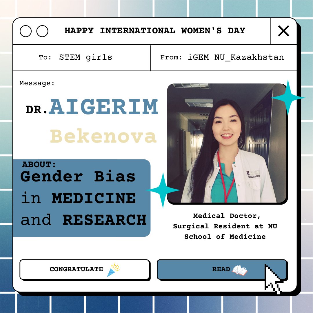 Check out our highlights from interviews with prominent Kazakhstani female representatives in the STEM field on our Instagram page! instagram.com/igem.nu_kazakh…