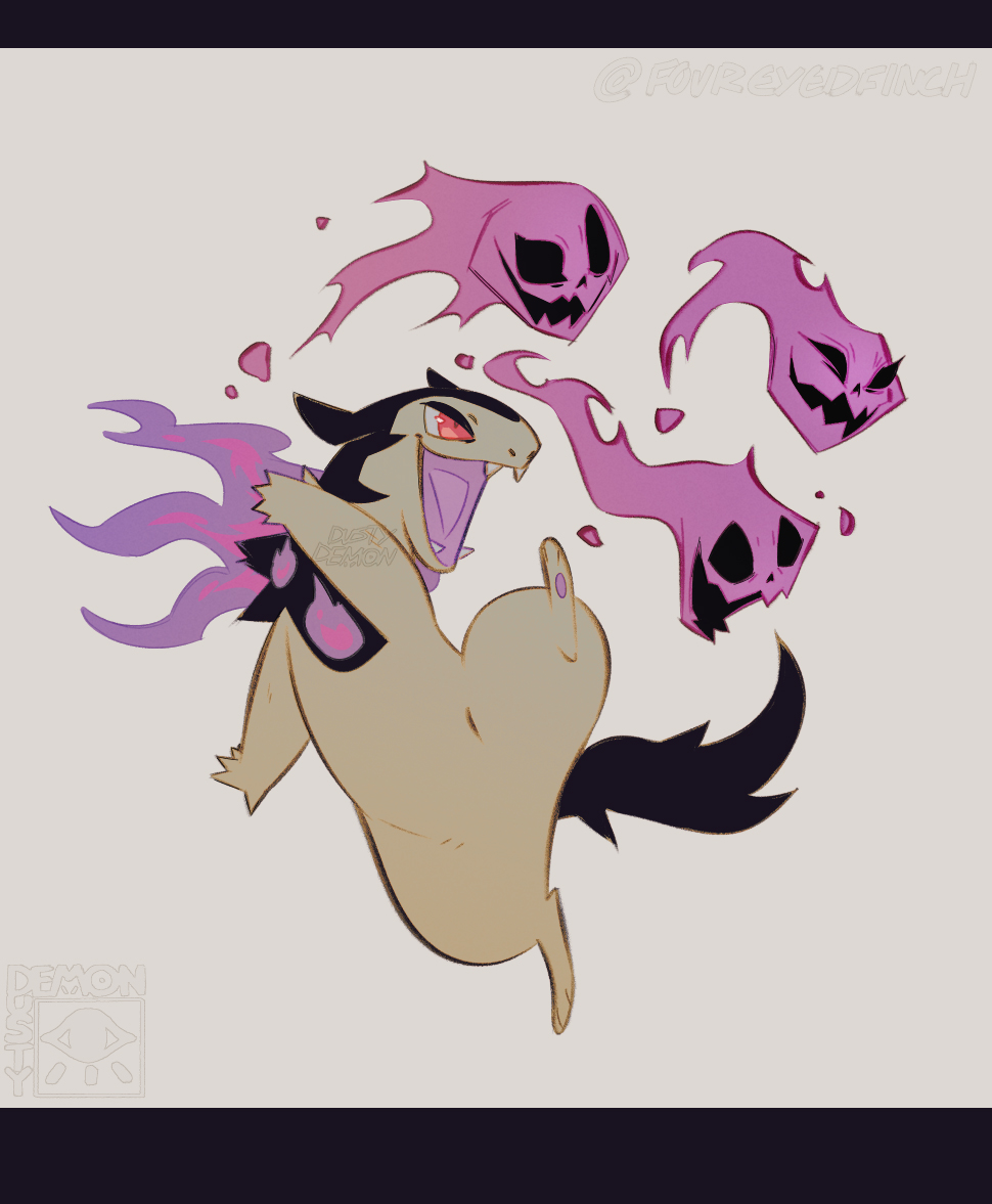 FourEyedFinch's tweet image. Hisuian typhlosion using infernal parade!