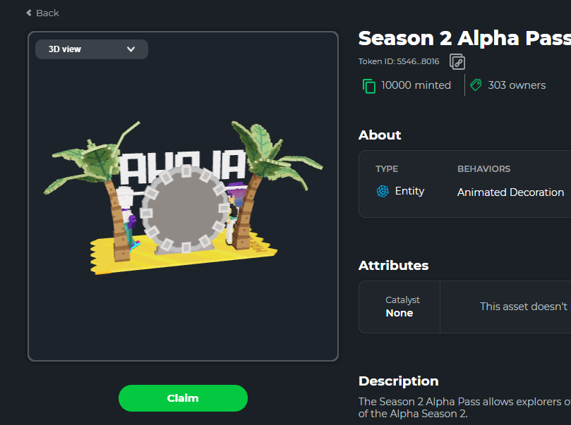 0xAndy_Gamer's tweet photo. I really didn't believe I could win Season 2 Alpha Pass on @TheSandboxGame. 
Today I open the e-mail and I can see it: 
Claim your Season 2 Alpha Pass!
Thanks a lot to the team #Sandbox. Maybe my #scholarship from #Play2Earn will also win #SandboxAlphaS2 . I am very happy, https://t.co/jDQqB6KGr5