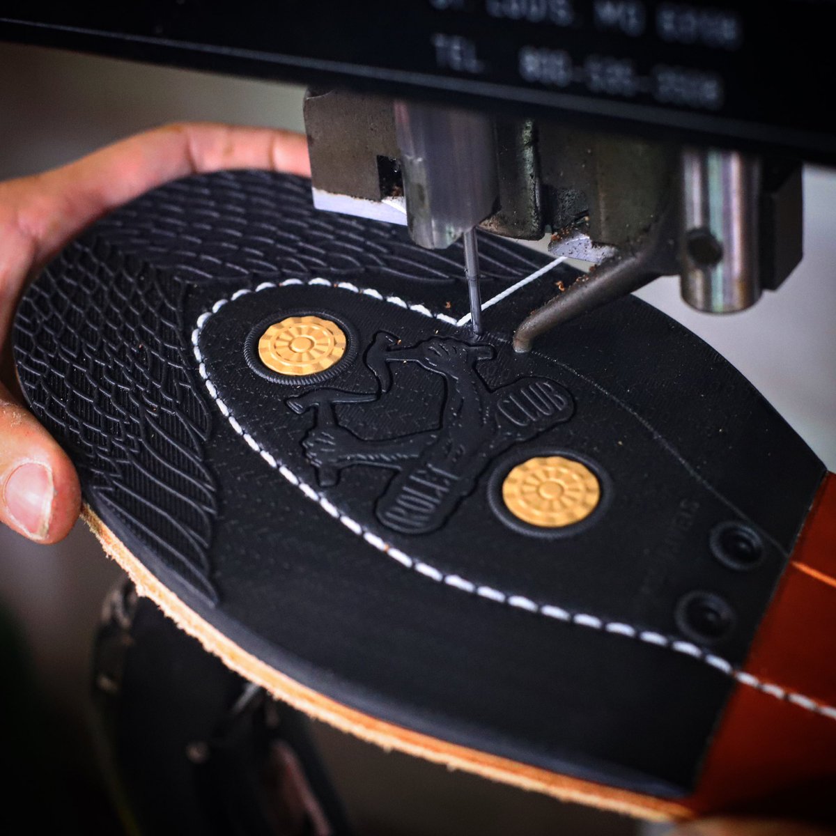 RoleClub's tweet photo. When I first started, I was using vintage soles to resole customer’s boots. I would hand stitch all the halfsoles by hand because I didn’t have the machine. Now I’m blessed to have my very own Role Club soles and a machine to get the job done. #roleclub https://t.co/K0Y8OK5k1F