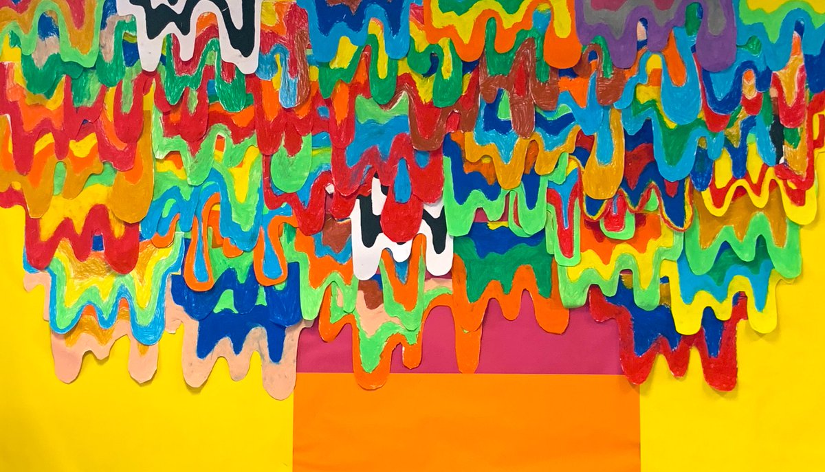 Our <a href="/Jen_Stark/">Jen Stark</a> mural is well on the way to being completed. It is so good that I decided to hang it inside the classroom where I can see it all the time 🌈#LoveWhereLearn #artmatters #PublicSchoolProud #jenstark #rainbow #drippyart <a href="/NSWEducation/">NSW Dept of Education</a> <a href="/NewsAtNESA/">NSW Edu Standards</a> <a href="/HarcourtPS/">Harcourt PS</a>