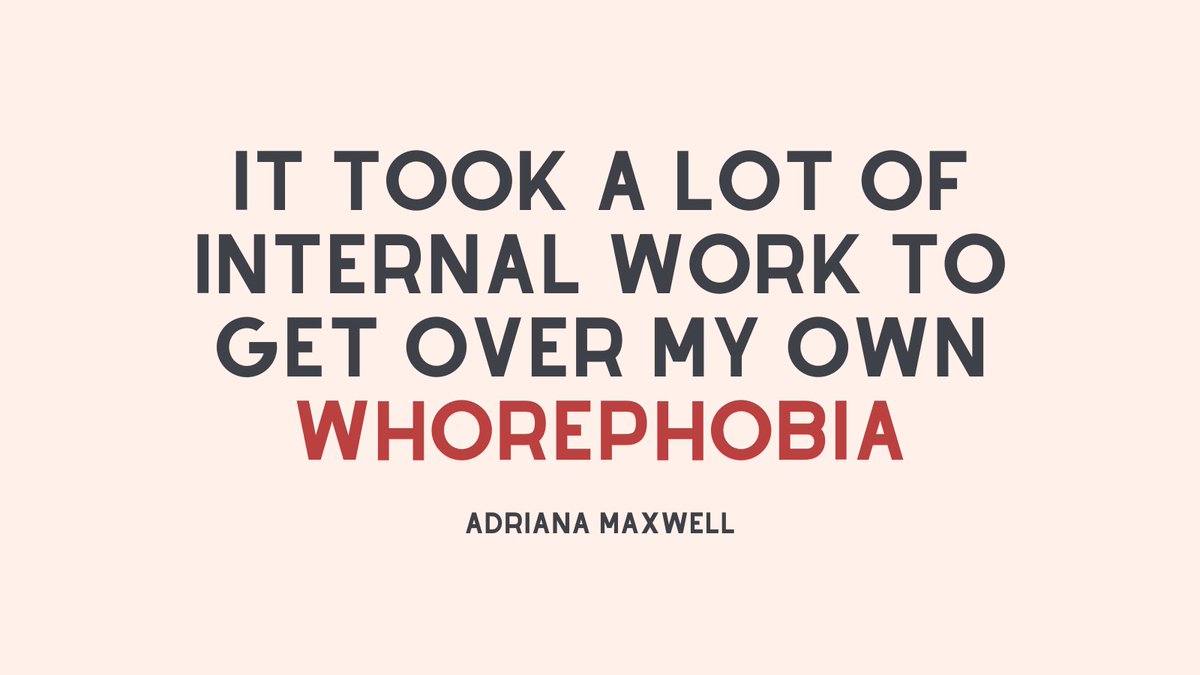 Before you started out in sex work, did you have any judgement towards the community? How did you overcome it? Thank you Adriana Maxwell for her bravery in speaking about this ❤️ bit.ly/3tGRnjg