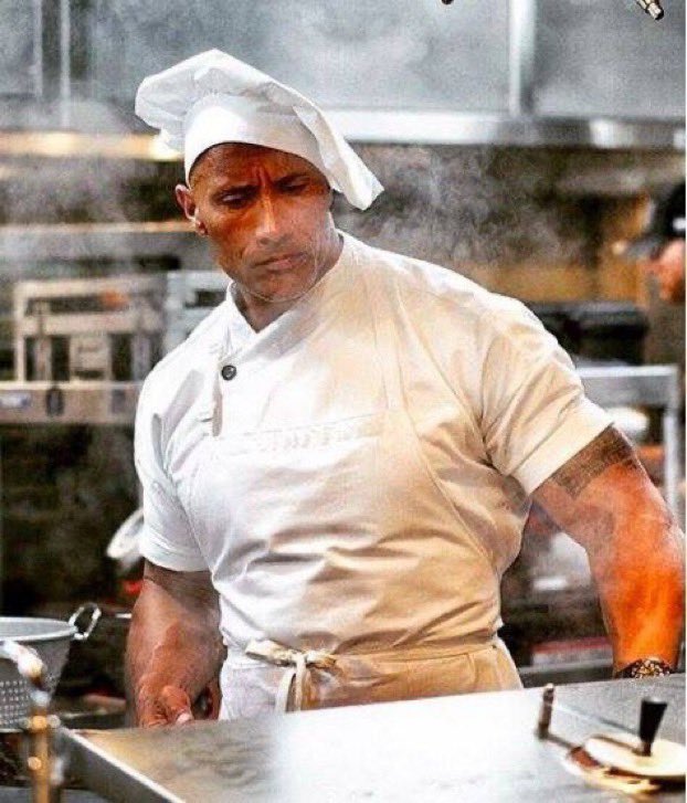 "If you smell what The Rock is cooking, it is a pan seared Chilean sea bass with a lemon herb butter sauce."