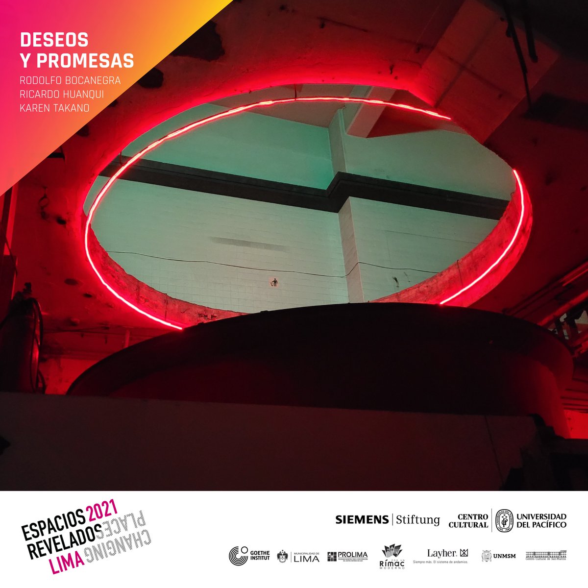 EspaciosRevLima's tweet photo. 📣Presentaciones especiales: Deseos y promesas.

Organizan: @SiemensStiftung y @CCUPacifico

Colaboran: Goethe-Institut Perú, Municipalidad de Lima, Municipalidad del Rímac, Prolima, Layher, 
@CCulturalUNMSM y @UNMSM_ https://t.co/ziSfVtohVg