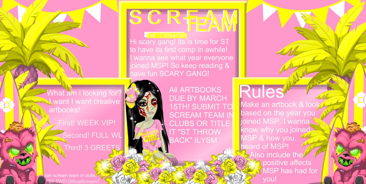 OfficialScreamT's tweet photo. NEW SCREAM TEAM COMP OUT! CANT WAIT TO SEE WHAT YOU ALL COME UP WITH! LOTS OF LOVE <3 https://t.co/j9VRbX3THU