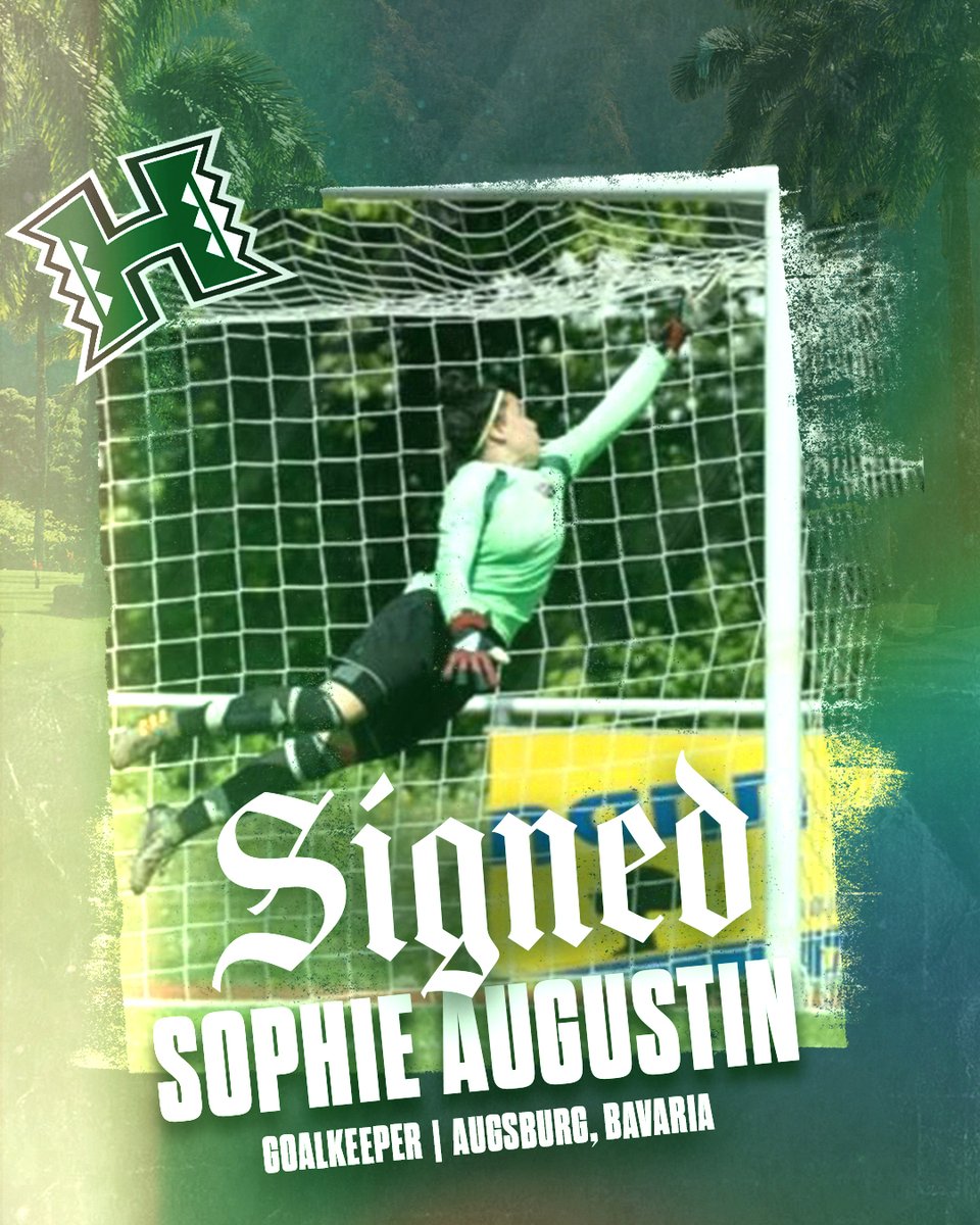 HawaiiWSoccer's tweet photo. Our final signee of the day is goalkeeper Sophie Augustin, a transfer from Seminole State College. In 32 career starts, she recorded 20 shutouts and was recently named a 2nd Team All-America. Welcome to Hawai‘i!!! 

#GoBows https://t.co/Gy0VTqem9U