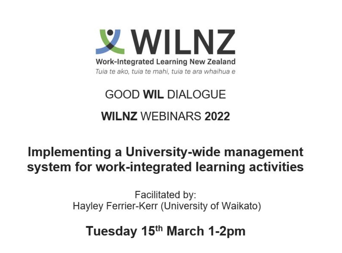Something to look forward to next week👍 Register for this event here:wilnz.nz