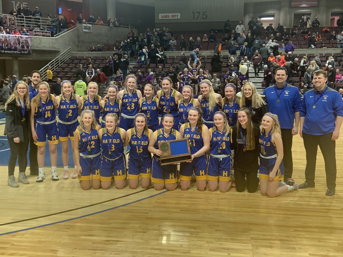Ladies and Gentleman may we present your Section Championship Hayfield Lady Vikings. First time heading to State since 2008. Awesome job ladies, we are all so proud of you.