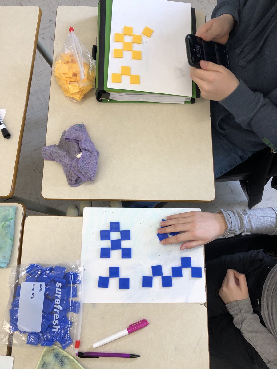GoslinK123's tweet photo. We are connecting patterning to building general rules and equations as we start to discuss characteristics that make a situation linear.
#MTH1W ⁦@LaSalle_LDSB⁩
#PatternsToAlgebra #MTBoS #iTeachMath #LinearRelations #Linear https://t.co/hqPMNd5gpa