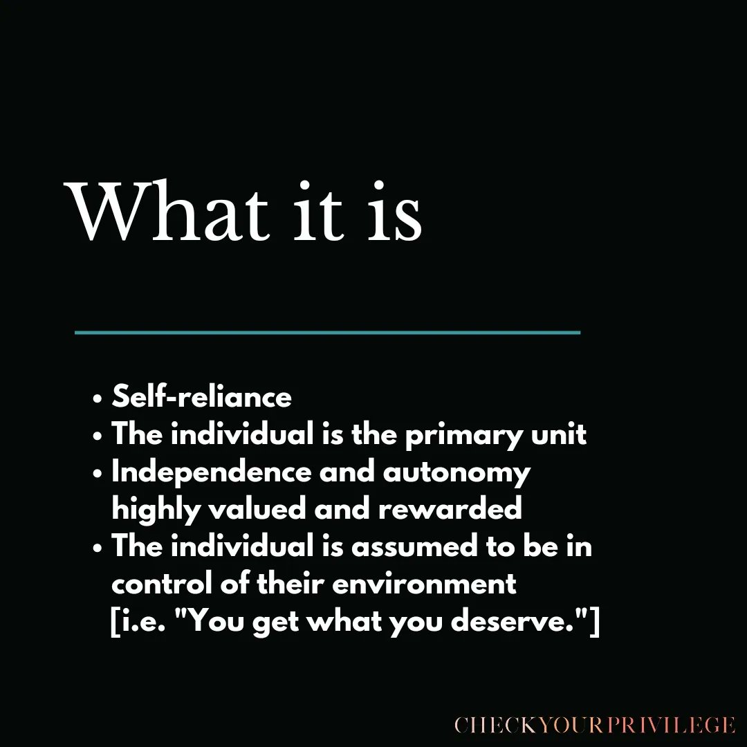 ckyourprivilege's tweet photo. Rugged individualism is a toxic performance. 

The ways we are influenced by it shape the way we show up with others, our relationship with ourselves, and our beliefs around the boundaries needed to combat burnout.

Full post: https://t.co/lJSteHZdQc https://t.co/qq7jtbgFy6