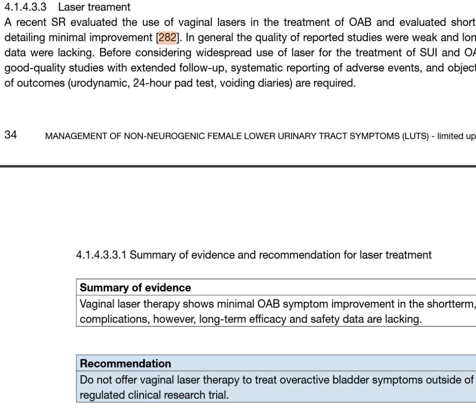 jcorcosmd's tweet photo. Thanks to my fellow Ali Alsulihem’s work who published with me the article supporting EAU recommendation NOT to use Lasers for the treatment of incontinence out of research protocols. https://t.co/ufOytixTZA