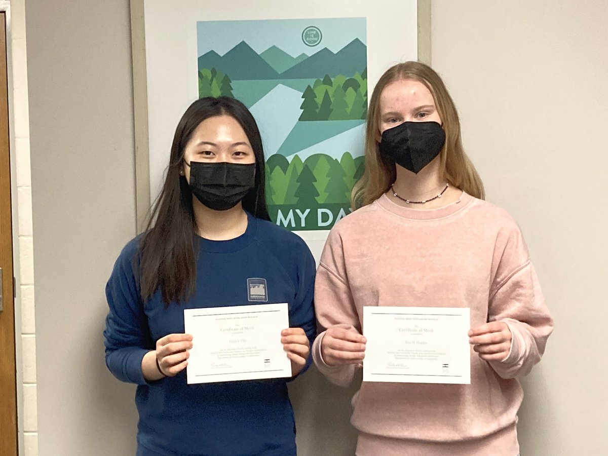 hcpss_wlhs's tweet image. Congratulations to our National Merit Finalists Corin &amp;amp; Erin!!! #lakepride💚💛