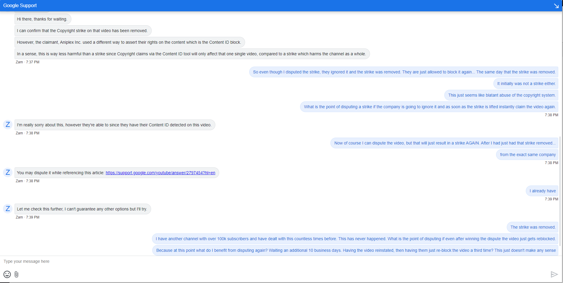 Ruffsenpai So Aniplex Is Now Instantly Blocking People S Videos The Day Youtube Strikes Are Removed Yep You Heard That Right Even After Winning Your Dispute Having The Strike Removed