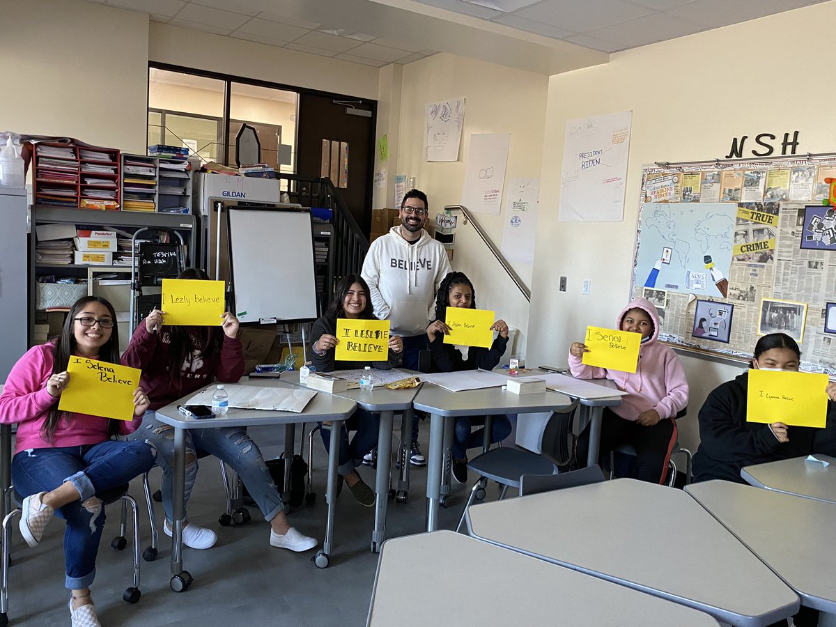 ITVelasquez's tweet photo. We have to dream! How else will we make a future that doesn’t yet exist?”These wonderful AVID &amp; Newcomers students have gotten something new to Dream/Believe about. https://t.co/4SkUhvKyD0