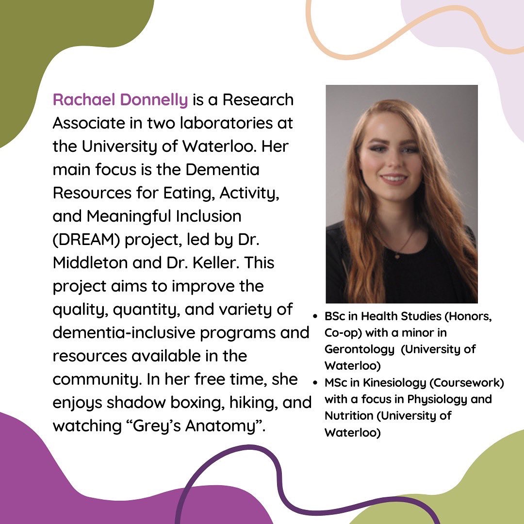 Tune in THIS Monday for our Instagram takeover featuring Rachael Donnelly and Vanessa Trinca!  

Experience a day in the life of these two masters students and their work at the Nutrition and Aging Lab at UW.
Swipe to learn more!