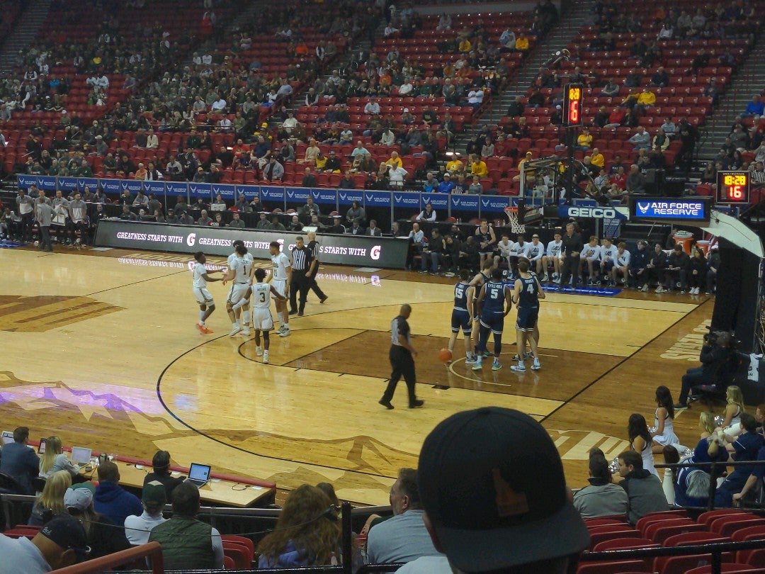 joshmurd's tweet image. Game #2. #GoAggies (@ Thomas &amp;amp; Mack Center - @thomasandmack for Colorado State Rams vs Utah State Aggies in Las Vegas, NV) swarmapp.com/c/hJ8Wdqep66F