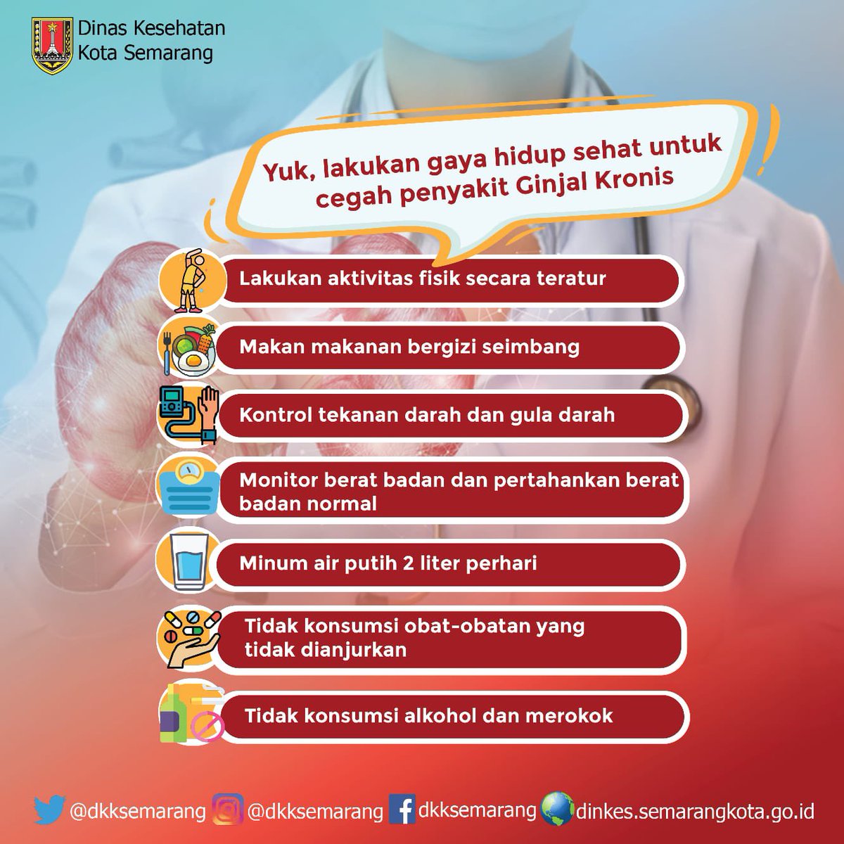 dkksemarang's tweet photo. Yuk , lebih memperhatikan kesehatan ginjal kita karena ginjal merupakan salah satu organ yang sangat penting bagi tubuh kita ✨
#salamsemarangsehat https://t.co/dz0T8vJZFX