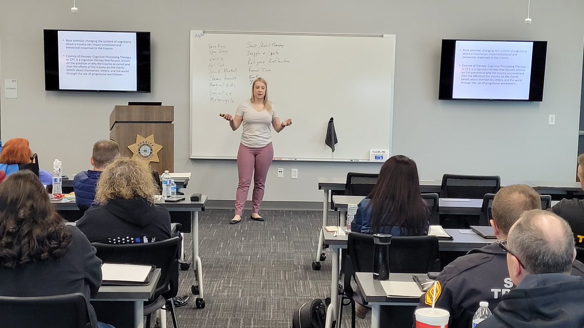 FRFOmaha's tweet photo. Thanks to the great people at the Dallas County Sheriff's Office in Adel, Iowa for hosting our Advance Peer Support Training. Iowa State Patrol, Iowa CISM team, and MO EMS peer support members all did a great job. Even Matt the crisis dog got something from the training today! https://t.co/WxEvnYhx8r