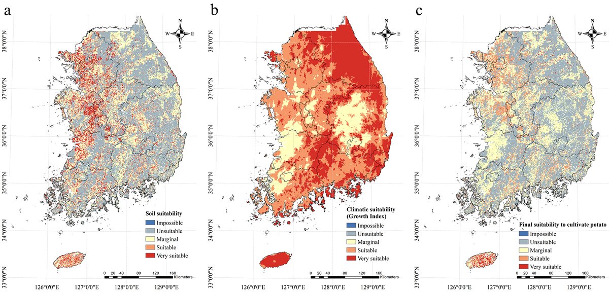 Landmark_IMR's tweet photo. Welcome to read the New Publication in Frontiers in Bioscience-Landmark: Evaluation of the suitability of potato cultivation areas in South Korea based on climate and soil conditions, by Wang-Hee Lee
https://t.co/hmZneZRsha
#CLIMEX #climaticsuitability #soilsuitability https://t.co/A2DAMqSXrY