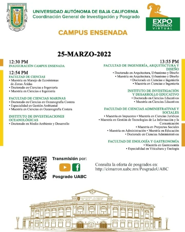 PosgradoUabc's tweet photo. #CampusEnsenada https://t.co/quBRO8VZtY
