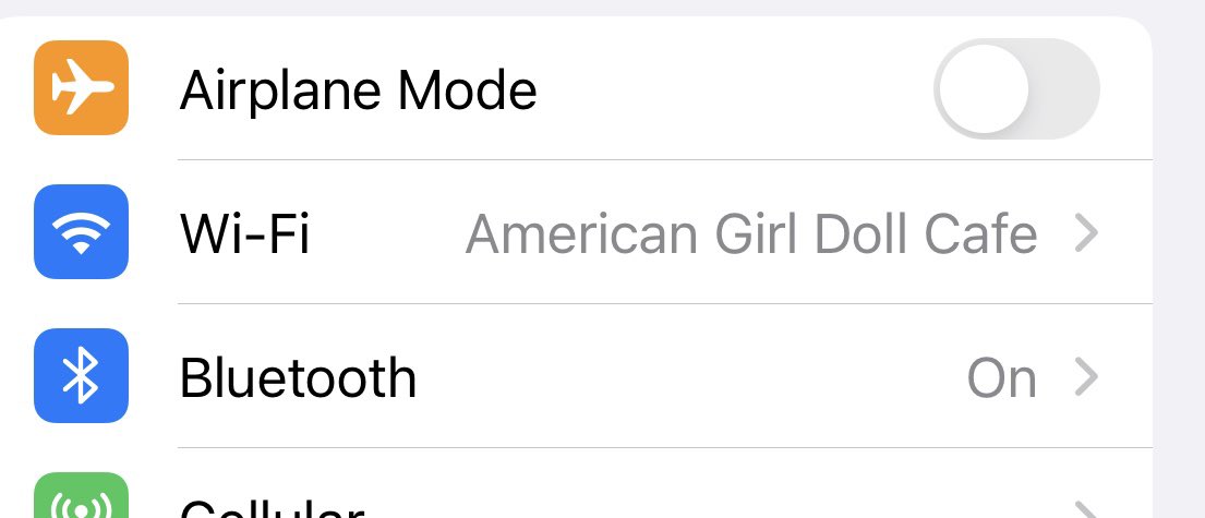 brennaminor's tweet photo. Set up my new apartment Wi-Fi.
Why yes, the network is called American Girl Doll Cafe
@AGirlsPod https://t.co/Pp9sjy8idl