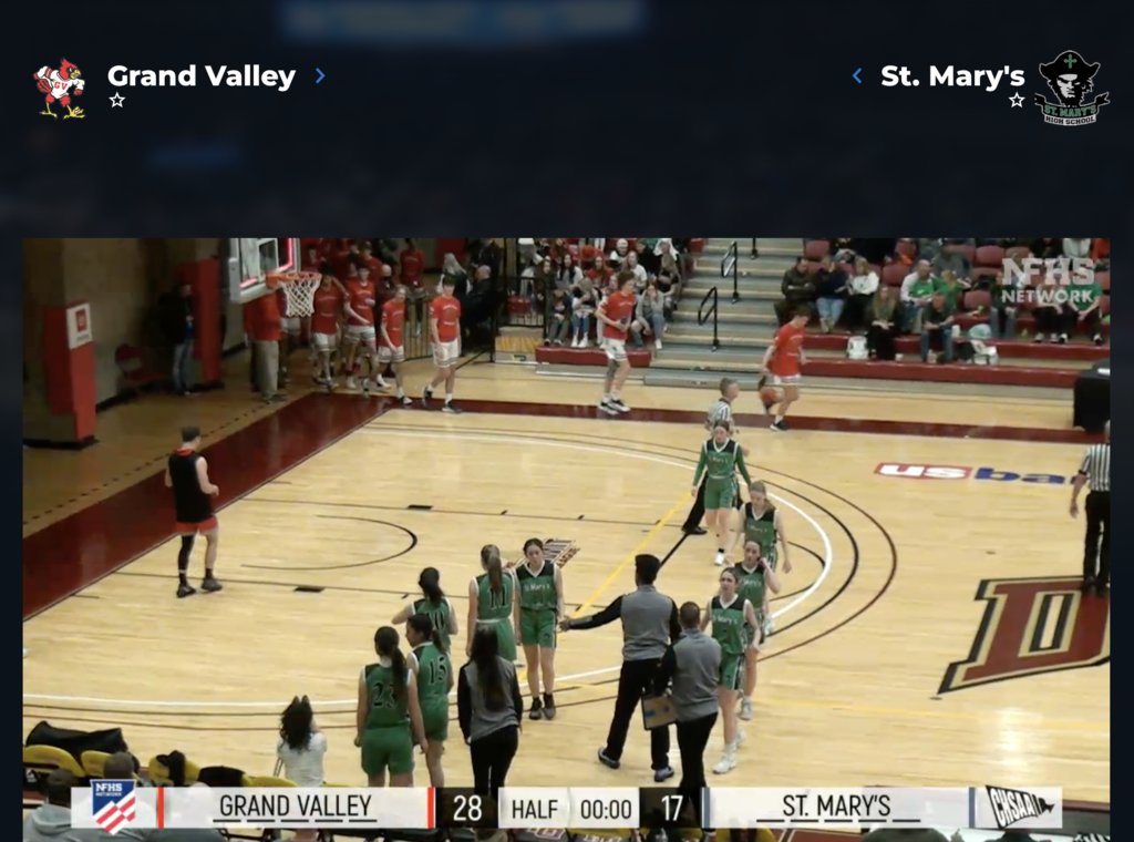 SMHSColorado's tweet photo. Ellie Hartman hit two free throws to end the second quarter of the Lady Pirates Elite 8 game. The Lady Pirates trail Grand Valley 28-17 at the half.
#GoSMHSPirates #SMPirateGirlsBBall #SMHSPiratePride https://t.co/1WDFw6EktO