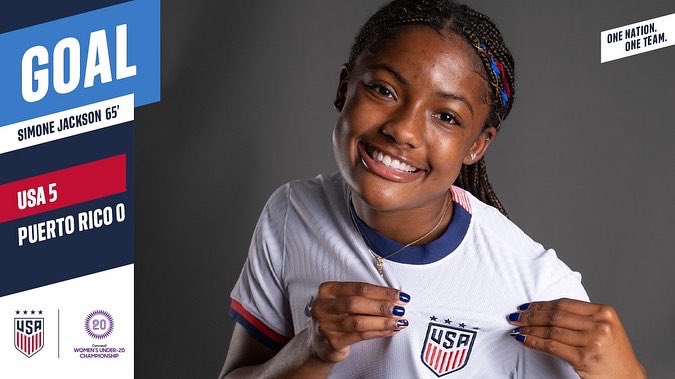 slammersfc's tweet photo. ALUM POST ⚽️🎓 Simone Jackson (SFC ‘21) scores a hat trick as the USWNT U20s seal a World Cup berth, and a trip to the finals of the CONCACAF U20 Championship! ❤️🤩
#slamfam #slammersalum #simonejackson #slammersfc https://t.co/F9hBlJnAFt