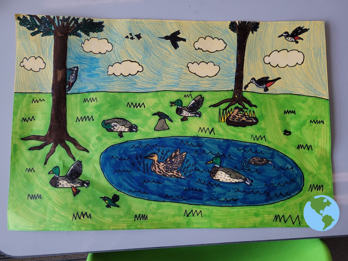 This quarter my kids are learning "Birds" in EL and one of my amazing first grader worked on this every morning for about a week, she was so excited to create it for the class! I am so proud and impressed! Isn't it beautiful? <a href="/ParticipateLrng/">Participate Learning</a> #unitingourworld #ambassadorteachers