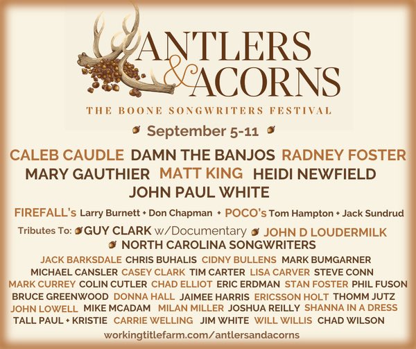 johnpaulwhite's tweet image. Hitting the stage with my pal @calebcaudle. Looking forward to beautiful North Carolina and hanging with a bunch of friends like @marygauthier &amp;amp; @radneyfoster.

9/9 - Antlers and Acorns - Boone, NC

Single show &amp;amp; VIP tickets are on sale now! 

johnpaulwhite.com/tour