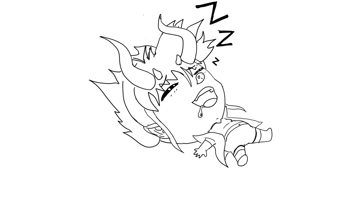 Shynikai's tweet photo. Small changes, cleaned up some of the lines. Thickened the Z's, added a nose bubble because why not. Might change it up later.
#Shynikai #SleepyBiFlinge #Flinge #Sleepyheads #Flingeart https://t.co/pKNglr89Kq