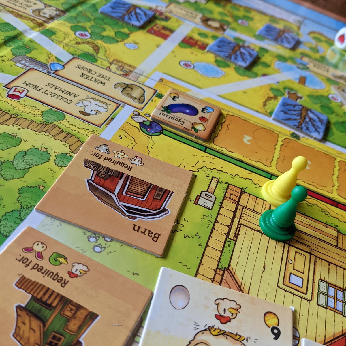Learning the rules to #StardewValleyBoardGame doesn't feel like work. Can't wait to share this cooperative and challenging game of worker placement, farm management, and friend making. Coming soon to our board game library! #ptbo #boardgames