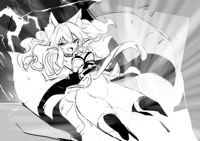 割れた殺生石からメスガキキャス狐が産まれたイメージ 