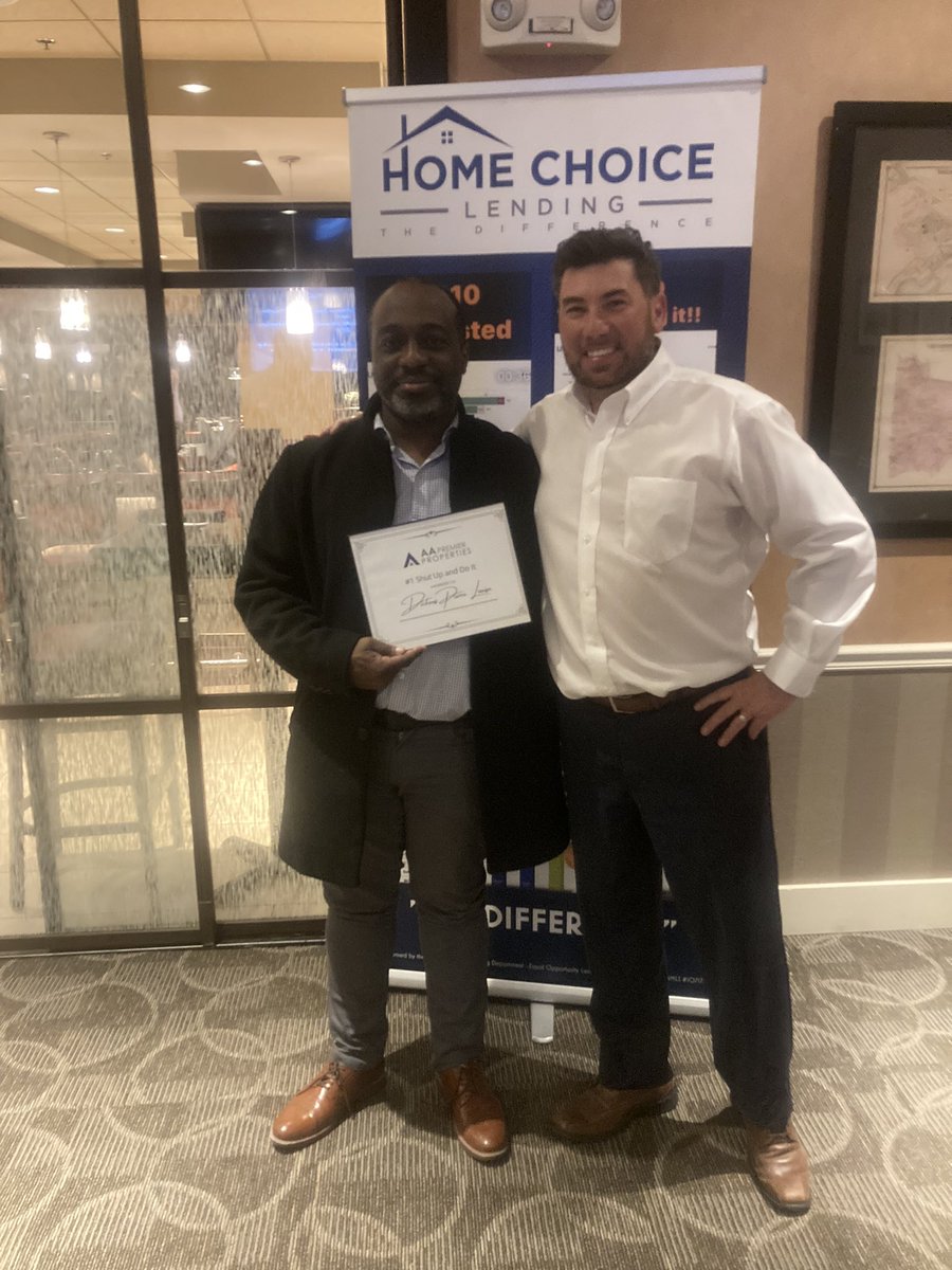 RiseUpSolutions's tweet photo. I am humble to get the #shutupanddoit award at @AARealEstate annual agents celebration tonight. Thank you @Bmakmortgageguy for the great presentation Thank you everyone 🙏🏿
#realestate #realestateagent #realestatelife #realestateinvesting #hardwork #keepgrinding https://t.co/kkTAlee3G6
