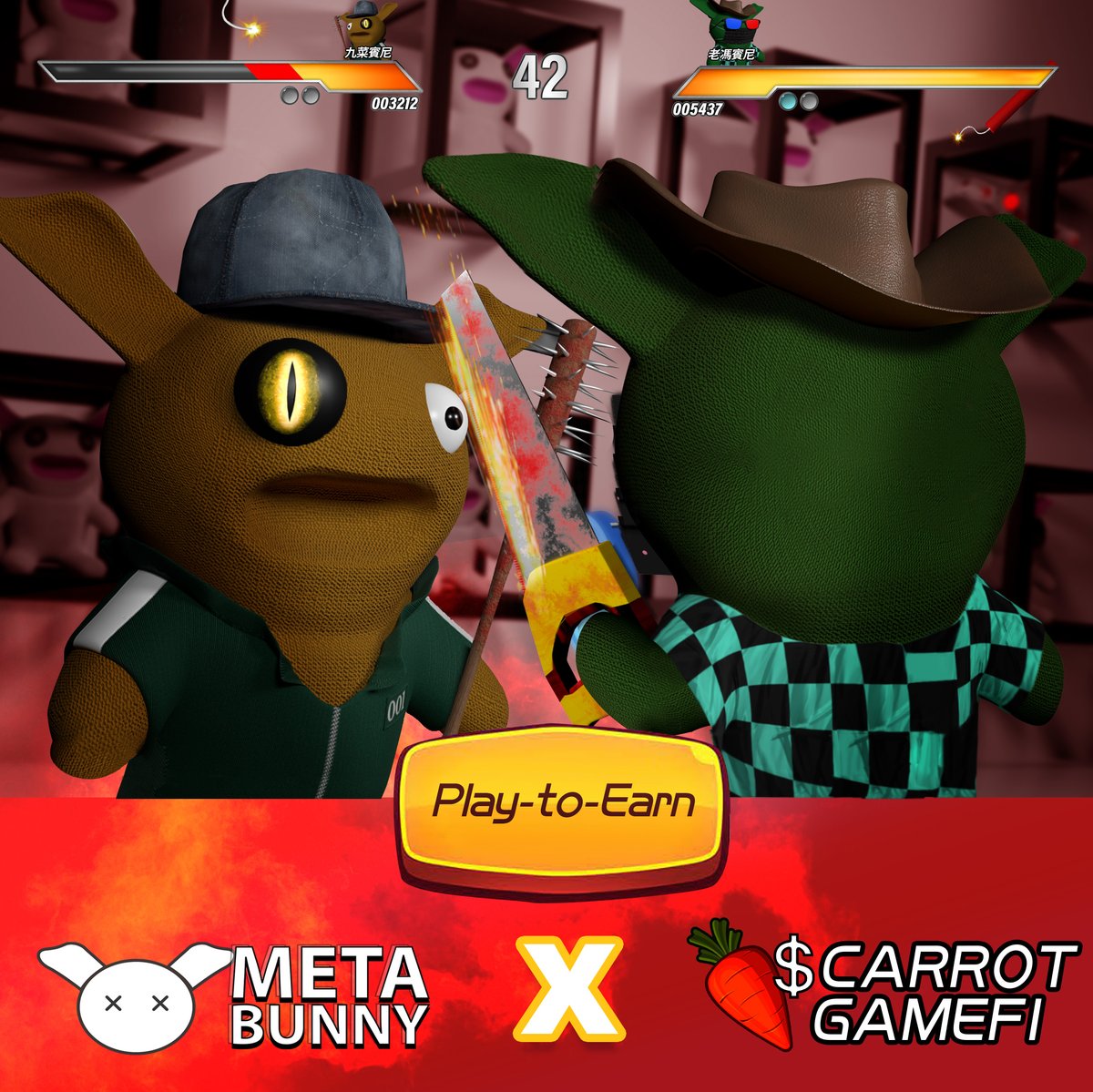 metabunnynft's tweet photo. <MetaBunny x GameFi>

Holders will gain $CARROT 🥕🥕which will empower the MetaBunny P2E model.⚔️

#P2E #p2egame #PlayToEarn #gamefi #GameFi #opensea #nftarts #nftcollection #nftart #metabunny #NFT #nft #metabunnynft #MetaBunny https://t.co/z58QPNkogU