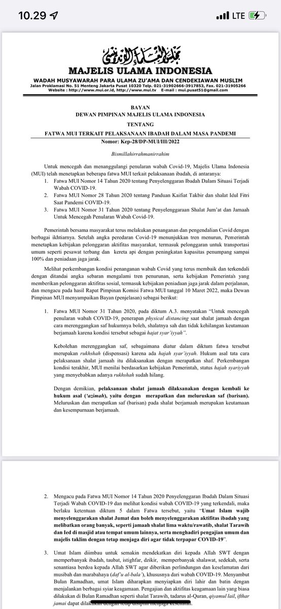 Dihimbau kpd umat Islam agar melaksanakan ibadah secara normal, seperti shalat Jum’ah dan berjemaah dg shaf rapat tapi tetapi mematuhi protokol kesehatan. 
.
Bismillah sehat dan dekat dengan Allah SWT.