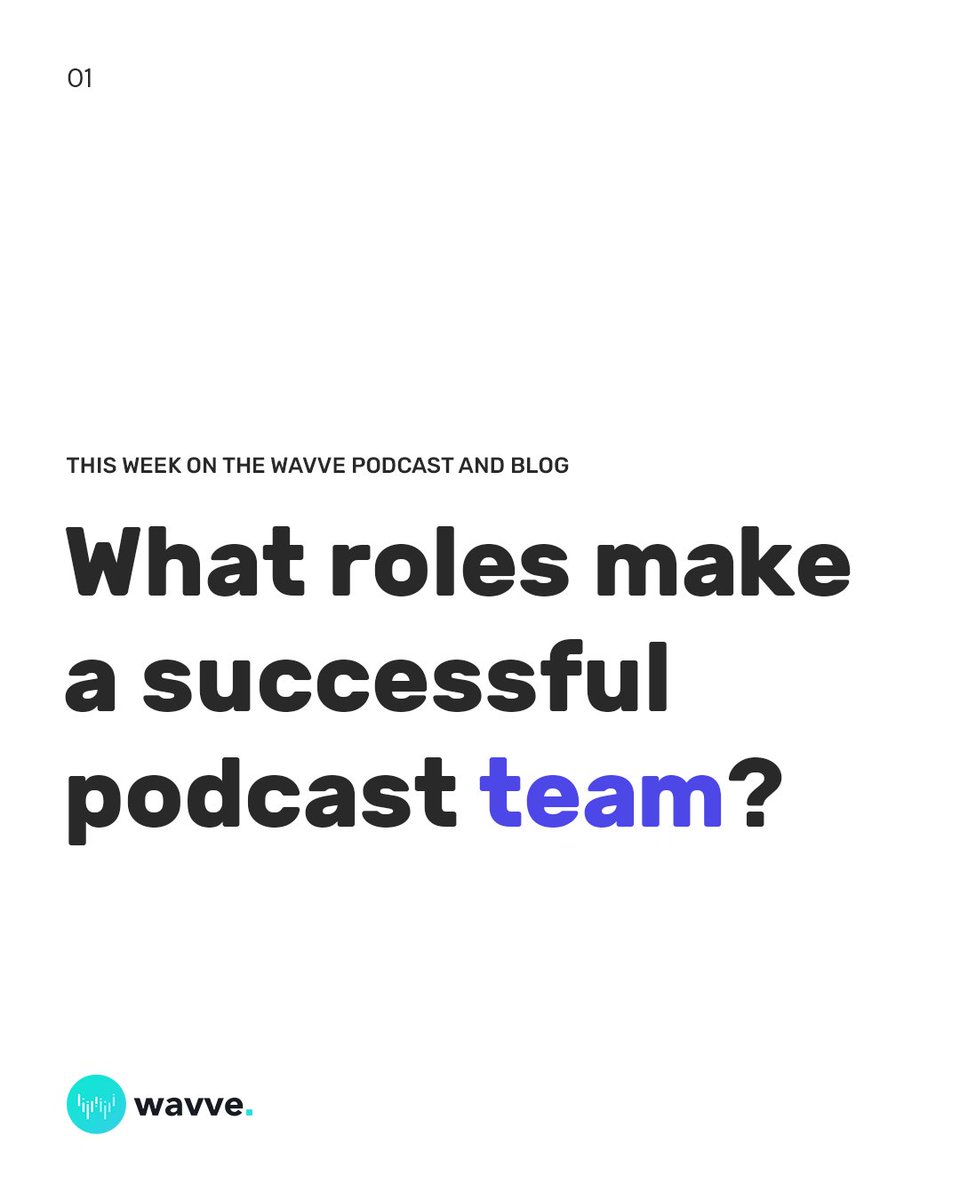 wavve's tweet photo. What roles make a successful podcast team?

https://t.co/KT73Wtyv4t

#podcastteam #podcasting #podcastroles

A 🧵... https://t.co/rIYJ6QBtIb