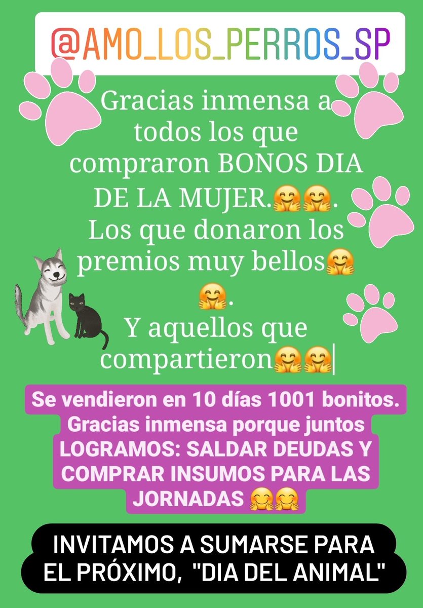 cotelaichaco's tweet photo. Gracias 🤗🤗🤗
#amolosperrosSP https://t.co/fbbMeTVbsj