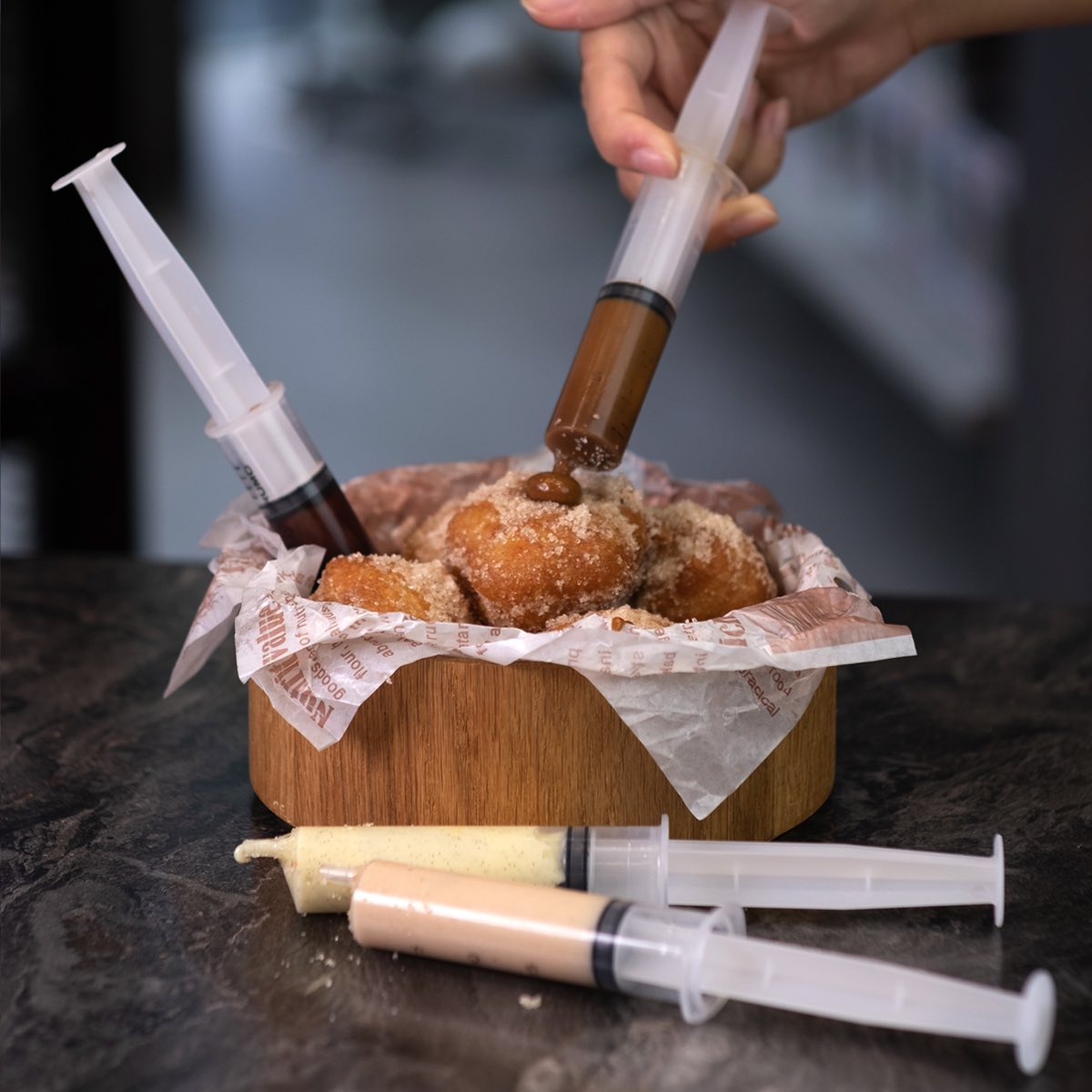 Dessert is always a good idea.

Fried to perfection, our Mochi Donuts are tossed in cinnamon sugar and comes with 4 injectable fillings - Vanilla Cream, Chili Chocolate, Mocha, and Strawberry Cream. 
A fun way to end the week!

GF W Global Center, 9th Ave. cor. 30th St., BGC