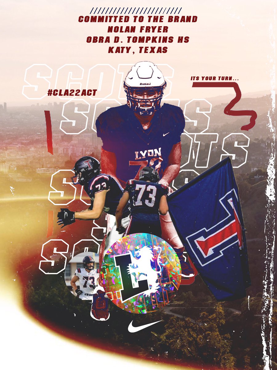 ntfryer's tweet photo. Excited to announce my commitment to @_Lyon_Football! Thank you to my family, coaches, and teammates for helping me get here. Ready to get to work! #LyonWay #GoScots @LyonHBC @coach_grinde @coachcalpowell @mcvey_todd @CoachKaliefM @Tompkins_OL @OTHSCoachRhodes @othsfalconfb https://t.co/wptjEdNf1W