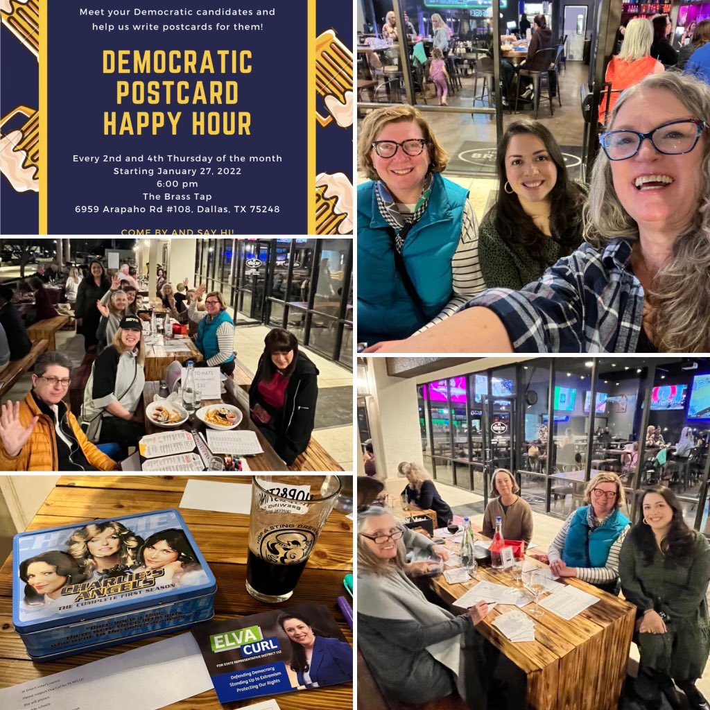 ElvaERodriguez's tweet image. It was so much fun tonight at the Democratic Postcard Happy Hour! 📬 I enjoyed getting to know more constituents and discussing how we can #FlipTXHD112 together. Thank you to all my dedicated volunteers 💙 #TeamElva #Flippable #TexasDemocrats
