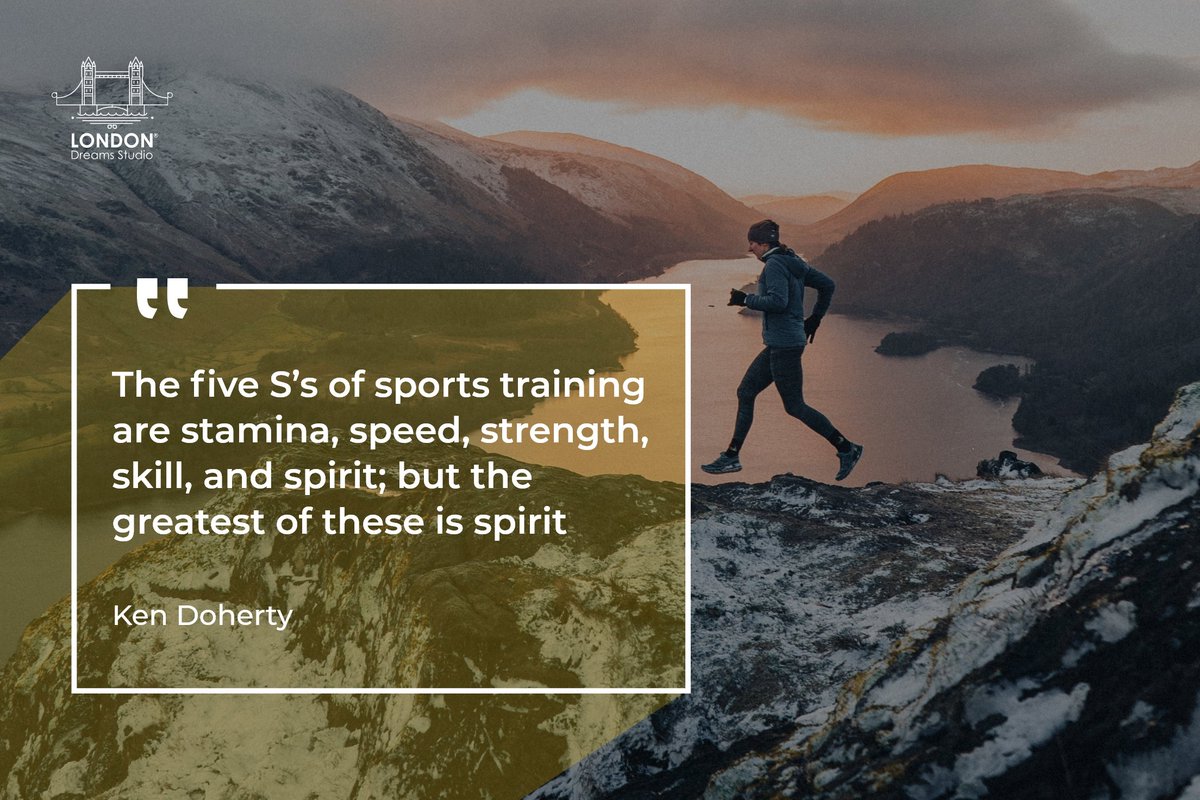 LondonDreamsStd's tweet photo. The five S's of sports training are stamina, speed, strength, skill, and spirit; but the greatest of these is spirit

- Ken Doherty
 #sports #training #quoteoftheday  #fridaythoughts https://t.co/3eYgNJ3Oms